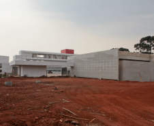 O quadrado perfeito da estrutura física da Escola de Formação dos Bombeiros, tal qual um Mondrian (pintor neerlandês modernista), é o que ajuda a explicar a dimensão do projeto que está sendo executado dentro da Academia Policial Militar do Guatupê, em São José dos Pinhais, na Região Metropolitana de Curitiba. Foto: Ari dias/AEN..