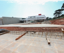 Construção da Escola de Bombeiros do Corpo de Bombeiros do Paraná,  na Academia Policial Militar do Guatupê em Sao Jose dos Pinhais. 03/09/2020 - Foto: Geraldo Bubniak/AEN