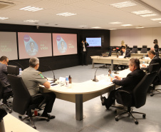 Gestão estratégica contra o crime organizado e investimentos em tecnologia e equipamentos foram abordados nos encontros do secretário nacional da Segurança Pública com representantes do Paraná, Santa Catarina e Rio Grande do Sul.
Foto: SESP