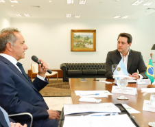 Governador apresenta corredor bioceânico a embaixador da Argentina
Foto: Rodrigo Felix Leal