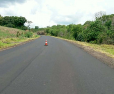 Rodovia do sudoeste recebe melhorias em trecho de 25,8 quilômetros.PRC-158. Foto:DER