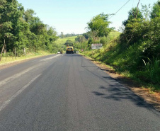 Rodovia do sudoeste recebe melhorias em trecho de 25,8 quilômetros.PRC-158. Foto:DER