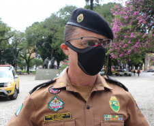 Curitiba, 07 de dezembro de 2020. Operação Natal. Foto: Entrevista Ten Cel Wagner Comandante do 1° CRPM.