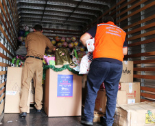 Mais de 1,5 mil brinquedos arrecadados pela Segurança Pública são entregues ao projeto Natal Voluntário. Foto:SESP