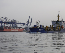 Paranaguá - 02-10-2020 - Porto de Paranagua - Draga - Dragagem - Foto: Jonathan Campos / ANP