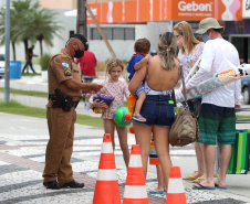 PM faz balanço das ações ostensivas no Litoral durante feriado de Natal. Foto:PMPR