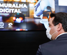 O governador Carlos Massa Ratinho Junior participou nesta terça-feira (5) da inauguração do Centro de Controle da Muralha Digital, projeto da Prefeitura de Curitiba voltado à gestão do trânsito, da segurança pública e também dos eventos climáticos que atingem a Capital. 