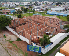Obra do Centro Integrado de Saude em Quatro Barras. 05/01/2021 - Foto: Geraldo Bubniak/AEN