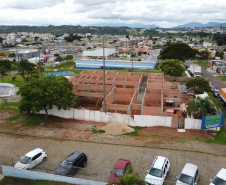 Obra do Centro Integrado de Saude em Quatro Barras. 05/01/2021 - Foto: Geraldo Bubniak/AEN