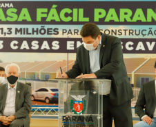 CURITIBA - 13-01-2021 - Governador Carlos Massa Ratinho Junior, lança o programa Casa Fácil Paraná.