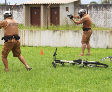 Policiais militares passam por capacitação de ciclopatrulhamento no Litoral
. Foto:PMPR