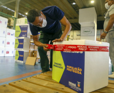 Governo começa a distribuir vacinas no Interior do Paraná.
Foto: Gilson Abreu/AEN
19.01.2021