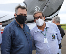 APUCARANA  -  Dsitribuicao  das vacinas contra a Covid-19 no Aeroporto de Apucarana com o Secretario de Estado da Saude, Beto Preto n-  19/01/2021 - Foto: Geraldo Bubniak/AEN