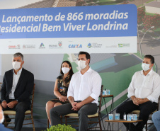 O governador Carlos Massa Ratinho Junior participou nesta segunda-feira (25) do lançamento de 866 novas moradias populares em Londrina, na região Norte. Londrina, 25/01/2021 - Foto: Geraldo Bubniak/AEN