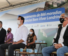 O governador Carlos Massa Ratinho Junior participou nesta segunda-feira (25) do lançamento de 866 novas moradias populares em Londrina, na região Norte. Londrina, 25/01/2021 - Foto: Geraldo Bubniak/AEN