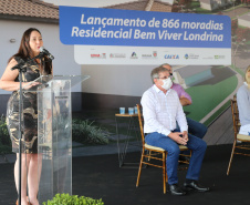 O governador Carlos Massa Ratinho Junior participou nesta segunda-feira (25) do lançamento de 866 novas moradias populares em Londrina, na região Norte. Londrina, 25/01/2021 - Foto: Geraldo Bubniak/AEN