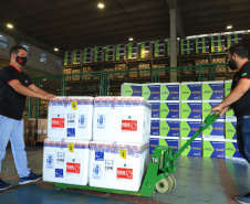 O Paraná recebeu nesta segunda-feira (25) um novo lote de vacinas com 39.600 doses contra a Covid-19, o terceiro em uma semana. Os imunizantes serão usados prioritariamente na proteção dos trabalhadores que estão na linha de frente do combate à pandemia, já que a Secretaria de Estado da Saúde (Sesa) confirmou que finalizou o processo de vacinação de dois importantes setores dentro do grupo prioritário. 