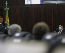 Governador Carlos Massa participa da  cerimônia de posse da nova cúpula diretiva do Tribunal de Justiça do Paraná (TJ-PR) para o biênio 2021/2022. Foto: Jonathan Campos/AEN