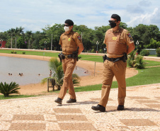 PM e Bombeiros reforçam a prevenção nas prainhas de água doce da Costa Oeste durante Verão Consciente  -  Curitiba, 05/02/2021  -  Foto: Divulgação SESP PR