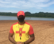 PM e Bombeiros reforçam a prevenção nas prainhas de água doce da Costa Oeste durante Verão Consciente  -  Curitiba, 05/02/2021  -  Foto: Divulgação SESP PR