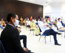 O Coordenador Estadual do Verão Consciente 2020/2021 e secretário da Segurança Pública do Paraná, coronel Romulo Marinho Soares, apresentou ao secretário da Casa Civil, Guto Silva, prefeitos do litoral e deputados estaduais, o balanço de atividades das instituições que fazem parte das ações do Estado no litoral e outras Costas do Paraná, nesta temporada. - Matinhos 10/02/2021  -  Foto:  Divulgação SESP-PR