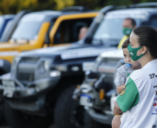 O governador Carlos Massa Ratinho Junior participou nesta quarta-feira (17) da largada oficial do 27º Rally Transparaná, uma das maiores competições off-road da América Latina, no Parque Nacional do Iguaçu, em Foz do Iguaçu. 