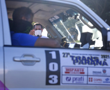 O governador Carlos Massa Ratinho Junior participou nesta quarta-feira (17) da largada oficial do 27º Rally Transparaná, uma das maiores competições off-road da América Latina, no Parque Nacional do Iguaçu, em Foz do Iguaçu. 