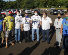 O governador Carlos Massa Ratinho Junior participou nesta quarta-feira (17) da largada oficial do 27º Rally Transparaná, uma das maiores competições off-road da América Latina, no Parque Nacional do Iguaçu, em Foz do Iguaçu. 