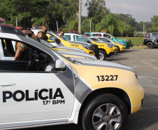 O ministro da Justiça e Segurança Pública, André Mendonça, esteve em São José dos Pinhais, na Região Metropolitana de Curitiba, para conhecer de perto algumas ações da Secretaria da Segurança Pública do Paraná na região. - Curitiba, 18/02/2021 - Foto: Divulgação SESP-PR