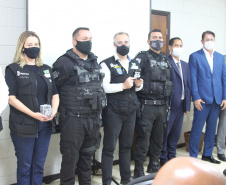 O ministro da Justiça e Segurança Pública, André Mendonça, esteve em São José dos Pinhais, na Região Metropolitana de Curitiba, para conhecer de perto algumas ações da Secretaria da Segurança Pública do Paraná na região. - Curitiba, 18/02/2021 - Foto: Divulgação SESP-PR