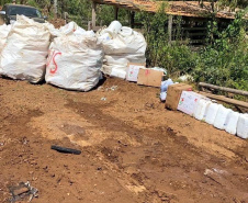 Fiscais do Escritório Regional de União da Vitória do Instituto Água e Terra (IAT) encontraram, nesta sexta-feira (19), diversas irregularidades ambientais em uma propriedade rural de General Carneiro, no extremo Sul do Paraná.  General Carneiro, 19/02/2021  -  Foto: Divulgação SEDEST/IAT
