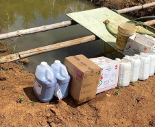 Fiscais do Escritório Regional de União da Vitória do Instituto Água e Terra (IAT) encontraram, nesta sexta-feira (19), diversas irregularidades ambientais em uma propriedade rural de General Carneiro, no extremo Sul do Paraná.  General Carneiro, 19/02/2021  -  Foto: Divulgação SEDEST/IAT