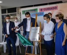 O governador Carlos Massa Ratinho participou nesta segunda-feira (22) da cerimônia de entrega da ampliação de nova ala  do Hospital Universitário de Ponta Grossa.  -  Ponta Grossa, 22/02/20221  -  Foto: Gilson Abreu/AEN