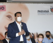 O governador Carlos Massa Ratinho participou nesta segunda-feira (22) da cerimônia de entrega da ampliação de nova ala  do Hospital Universitário de Ponta Grossa.  -  Ponta Grossa, 22/02/20221  -  Foto: Gilson Abreu/AEN