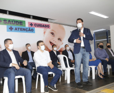 O governador Carlos Massa Ratinho participou nesta segunda-feira (22) da cerimônia de entrega da ampliação de nova ala  do Hospital Universitário de Ponta Grossa.  -  Ponta Grossa, 22/02/20221  -  Foto: Gilson Abreu/AEN