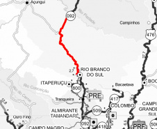 O Departamento de Estradas de Rodagem do Paraná (DER/PR) realizou melhorias em 7,6 quilômetros da PR-092, no trecho entre Rio Branco do Sul e a ponte sobre o Rio Piedade, na Região Metropolitana de Curitiba.  -  Curitiba, 23/02/2021  -  Foto: Divulgação DER