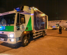 A Secretaria de Estado da Saúde recebeu na noite desta quarta-feira (24) uma remessa com 64.800 doses da vacina CoronaVac/Instituto Butantan  Foto: Valdelino Pontes