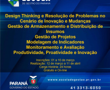 A Escola de Gestão do Paraná está com inscrições abertas em 06 (seis) cursos na modalidade on-line. Curitiba, 26/02/2021  -  Foto: Escola de Gestão