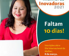 Estão abertas as inscrições para o Prêmio Mulheres Inovadoras 2021, promovido pela Finep – Financiadora de Inovação e Pesquisa e pelo Ministério da Ciência, Tecnologia e Inovações (MCTI). O prêmio conta com o apoio do Governo do Paraná, por meio da Superintendência Geral de Inovação, vinculada à Casa Civil.  As inscrições vão até 8 de março. Curitiba, 27/02/2021  -  Foto: Divulgação Casa Civil Governo do Paraná