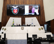 O secretário de Estado da Saúde, Beto Preto, apresentou aos deputados estaduais o Relatório Detalhado do Quadrimestre Anterior (RDQA) do 3º Quadrimestre de 2020, nesta terça-feira (9). A audiência pública é realizada pela Comissão de Saúde Pública da Assembleia Legislativa, ocorreu no Plenário da casa parlamentar com transmissão pela internet. - Curitiba, 09/03/2021  -  Foto: Dálie Felberg /ALEP 