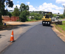O Departamento de Estradas de Rodagem do Paraná (DER/PR) está realizando melhorias na PRC-487, trecho estadual da Estrada Boiadeira, e na PR-522, rodovias que ligam o município de Ivaí à BR-373, na região dos Campos Gerais. -  Curitiba, 11/03/2021  -  Foto_ Divulgação DER-PR