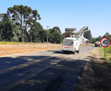 O Departamento de Estradas de Rodagem do Paraná (DER/PR) está realizando melhorias na PRC-487, trecho estadual da Estrada Boiadeira, e na PR-522, rodovias que ligam o município de Ivaí à BR-373, na região dos Campos Gerais. -  Curitiba, 11/03/2021  -  Foto_ Divulgação DER-PR