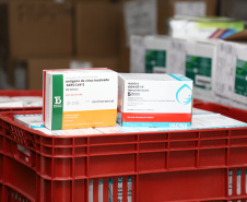 O Governo do Estado receu neste sábado (20),  mais 240.450 doses de vacinas contra o coronavírus. São 234.200 doses da Coronavac, produzida pela Sinovac e Instituto Butantan, e 6.250 do imunizante desenvolvido pela Universidade de Oxford/AstraZeneca, parte do primeiro lote fabricado pela Fundação Oswaldo Cruz (Fiocruz).  -  Curitiba, 20/03/2021  -  Foto: Ari Dias/AEN
