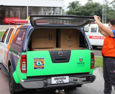A Mondelez Brasil  faz a entrega de Kits Covid e de mascaras de proteçao para a Defesa Civil 24/03/2021 - Foto: Geraldo Bubniak/AEN