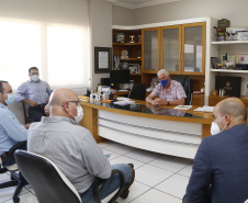 24.03.2021 - Visita do grupo técnico  da nova Ferroeste  na prefeitura de Guaíra, com o prefeito Heraldo Trento.
 Foto Gilson Abreu/AEN