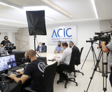 25.03.2021 - Visita do grupo técnico  da nova Ferroeste  a ACIC Cascavel.
 Foto Gilson Abreu/AEN
