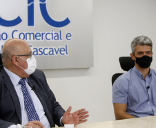 25.03.2021 - Visita do grupo técnico  da nova Ferroeste  a ACIC Cascavel.
 Foto Gilson Abreu/AEN
