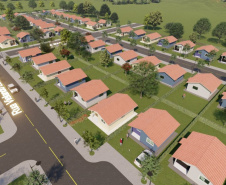 As 60 moradias em construção no município de Maripá, na região Oeste do Estado, estão com 7% do cronograma de construção concluído. A medição foi feita por técnicos da Cohapar que estiveram no conjunto habitacional nesta quarta-feira (31) para fiscalizar o andamento dos trabalhos e garantir a qualidade das moradias. -  Curitiba, 31/03/2021  -  Foto: Divulgação Cohapar