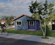 As 60 moradias em construção no município de Maripá, na região Oeste do Estado, estão com 7% do cronograma de construção concluído. A medição foi feita por técnicos da Cohapar que estiveram no conjunto habitacional nesta quarta-feira (31) para fiscalizar o andamento dos trabalhos e garantir a qualidade das moradias. -  Curitiba, 31/03/2021  -  Foto: Divulgação Cohapar
