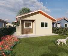 As 60 moradias em construção no município de Maripá, na região Oeste do Estado, estão com 7% do cronograma de construção concluído. A medição foi feita por técnicos da Cohapar que estiveram no conjunto habitacional nesta quarta-feira (31) para fiscalizar o andamento dos trabalhos e garantir a qualidade das moradias. -  Curitiba, 31/03/2021  -  Foto: Divulgação Cohapar